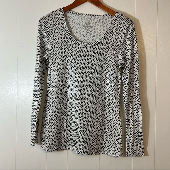 Old‎ Navy Sequins Polka Dot Black and White Size Small P/T - Picture 4 of 10